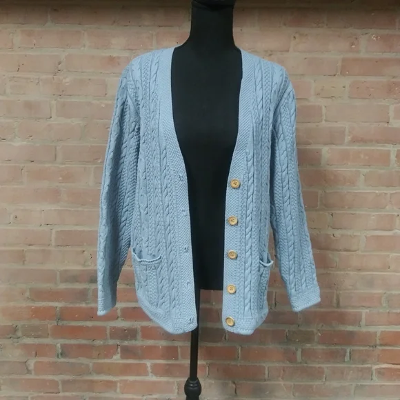 L.L. Bean | PRICE DROP! 🔥 Button Down Cableknit Cardigan - Picture 9 of 10